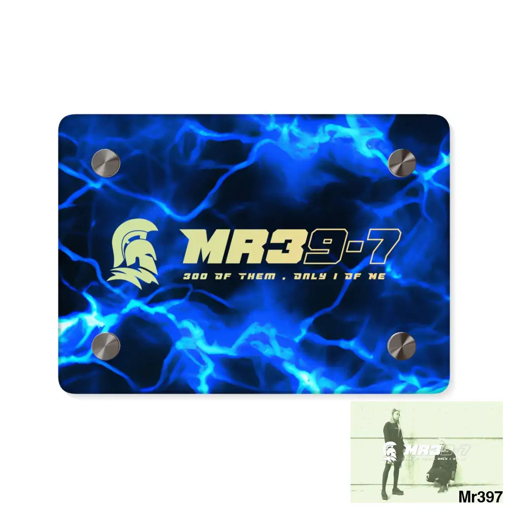 MR39-7 Electric Blue Acrylic Wall Art Panels 7’’ x 5’’ (Horizontal) / 0.25’’ Home Decor