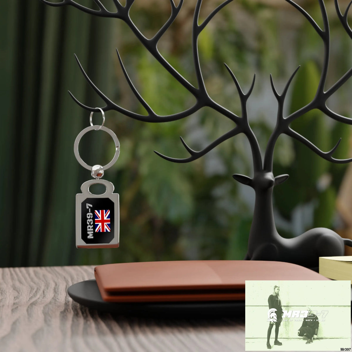 MR39-7 GB7 Rectangle Photo Keyring One size / Glossy / Silver Accessories