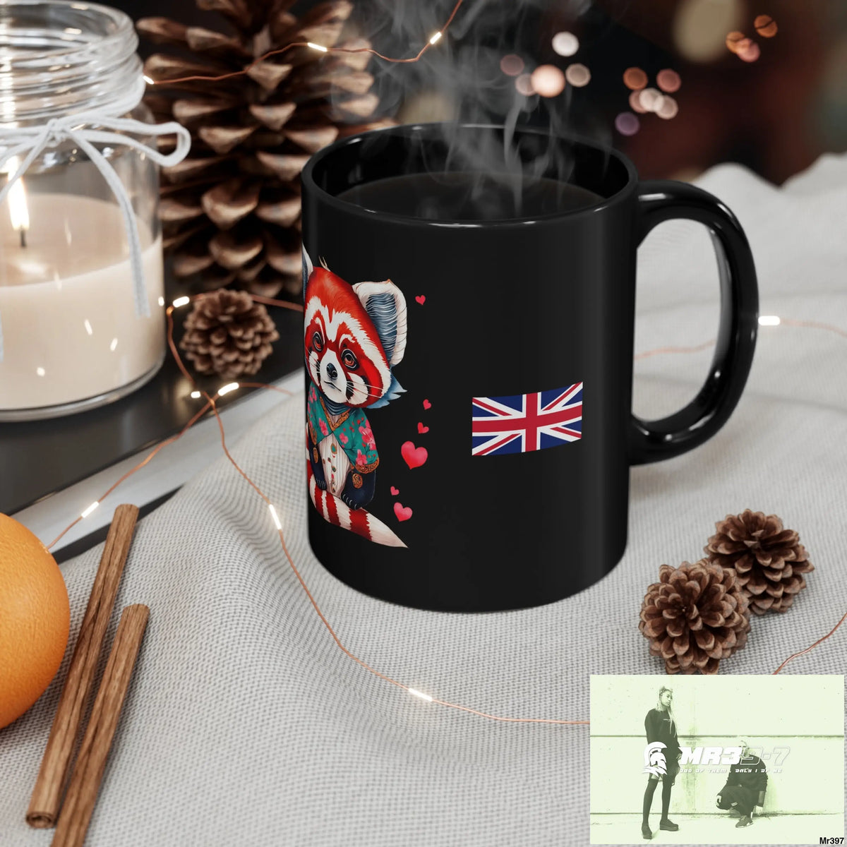 Mr39-7 GBR Valentine’s Day Cute Red Panda 11oz Black Mug 11oz Mug