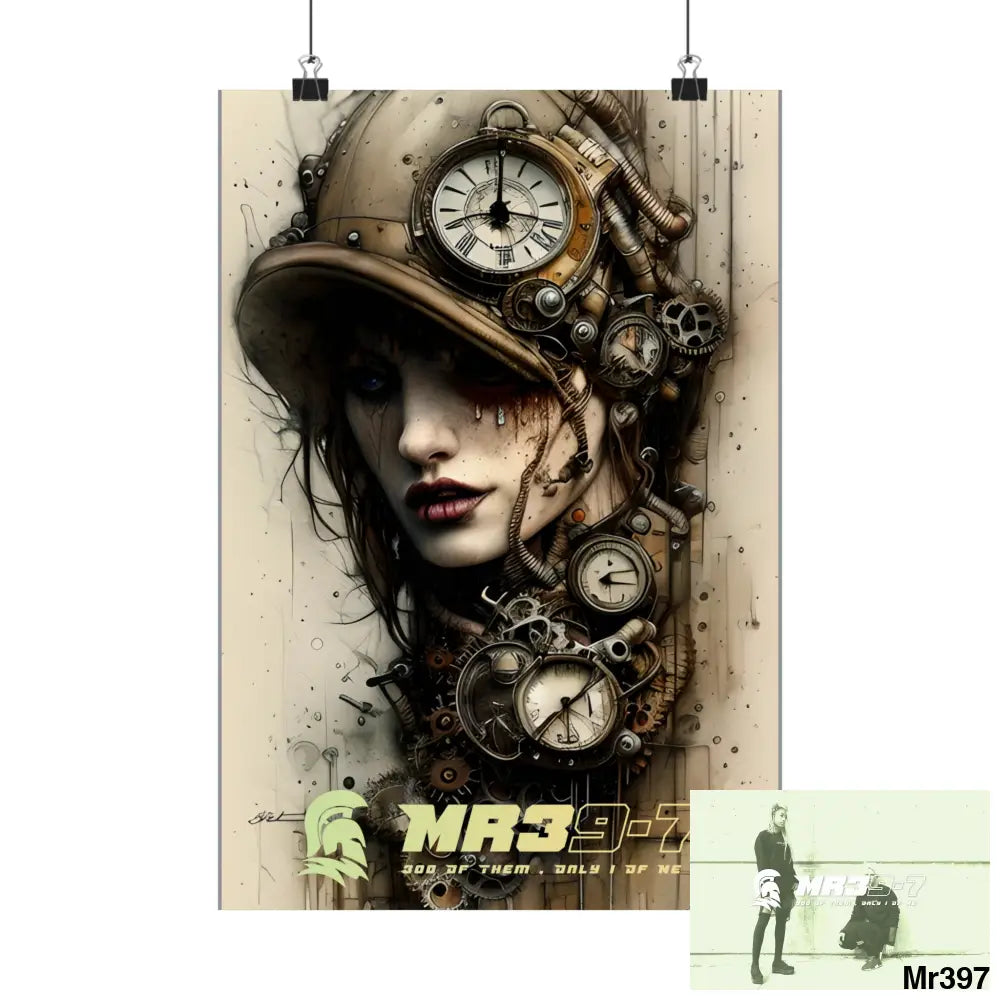 MR39-7 Gothic Animal Super Resolution Graphic Matte Vertical Posters Poster