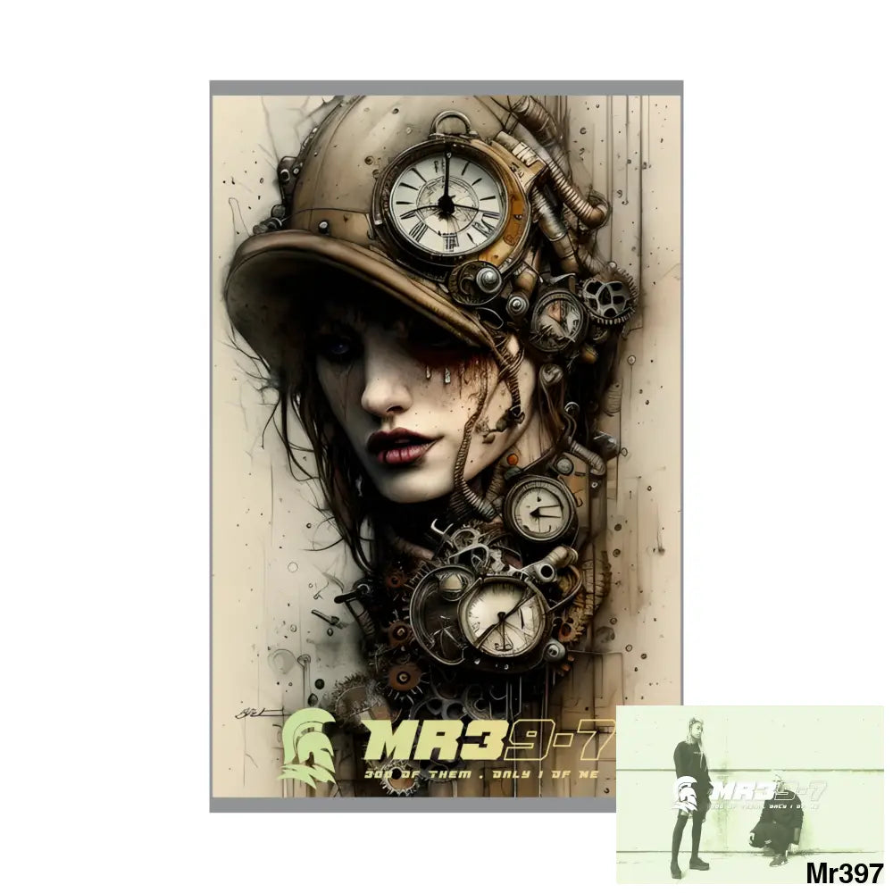 MR39-7 Gothic Animal Super Resolution Graphic Matte Vertical Posters Poster