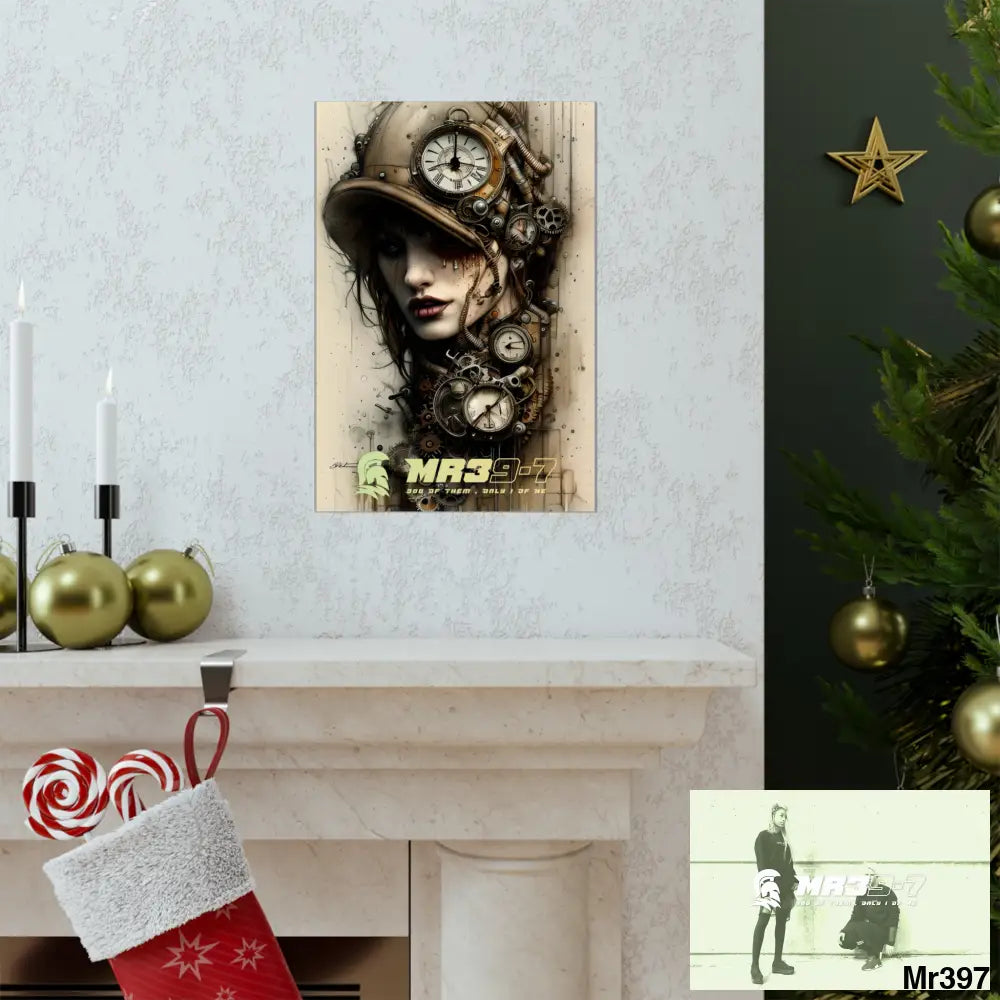 MR39-7 Gothic Animal Super Resolution Graphic Matte Vertical Posters Poster