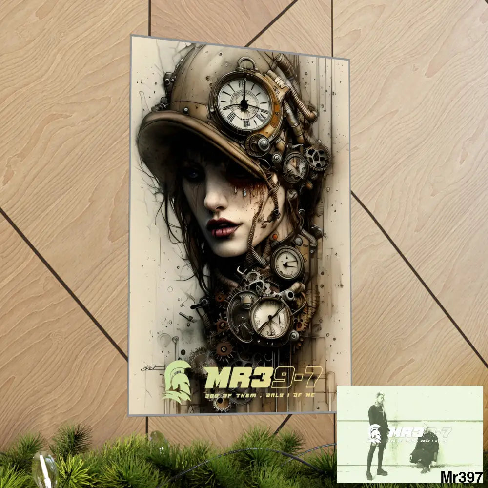 MR39-7 Gothic Animal Super Resolution Graphic Matte Vertical Posters Poster