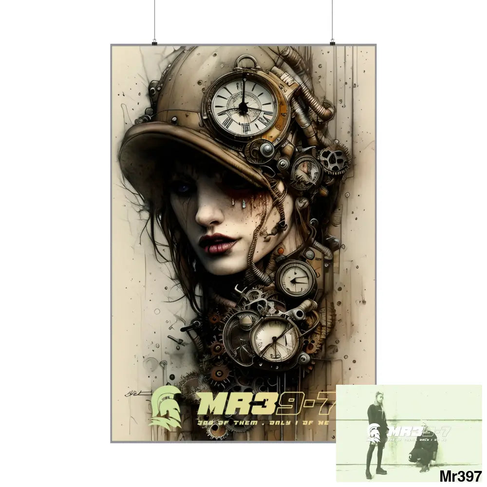 MR39-7 Gothic Animal Super Resolution Graphic Matte Vertical Posters Poster
