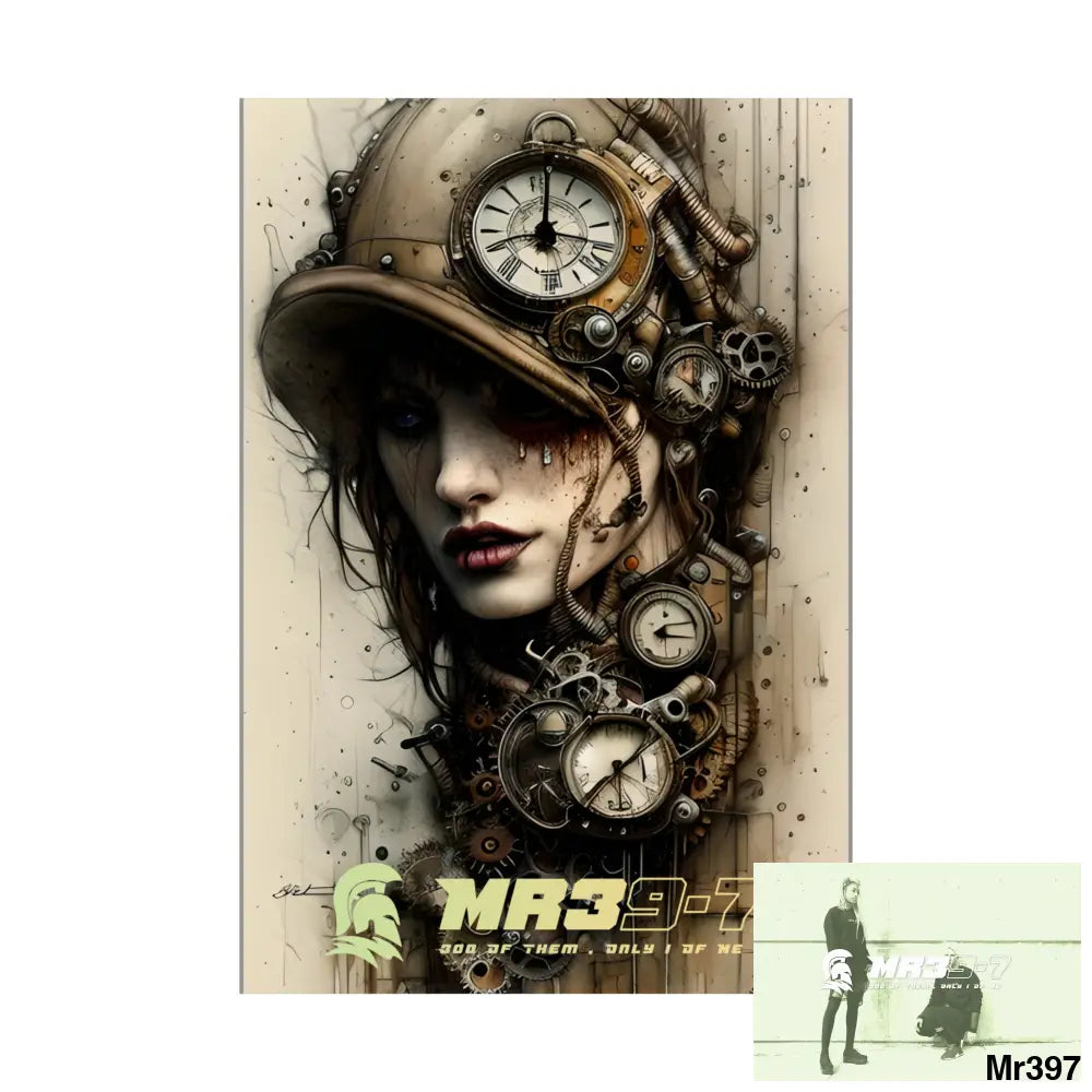 MR39-7 Gothic Animal Super Resolution Graphic Matte Vertical Posters Poster