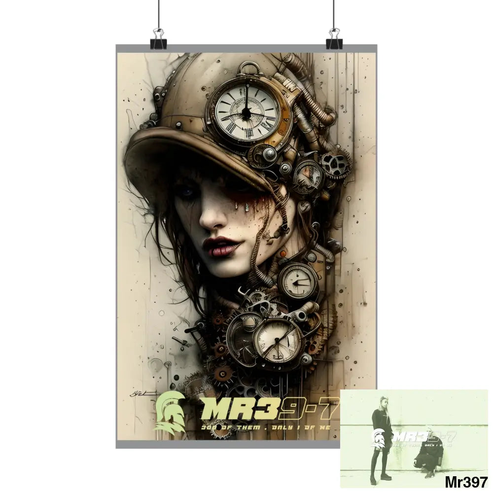 MR39-7 Gothic Animal Super Resolution Graphic Matte Vertical Posters Poster