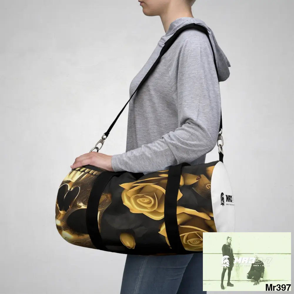 MR39-7 Gothic Skulls & Roses Duffel Bag Bags