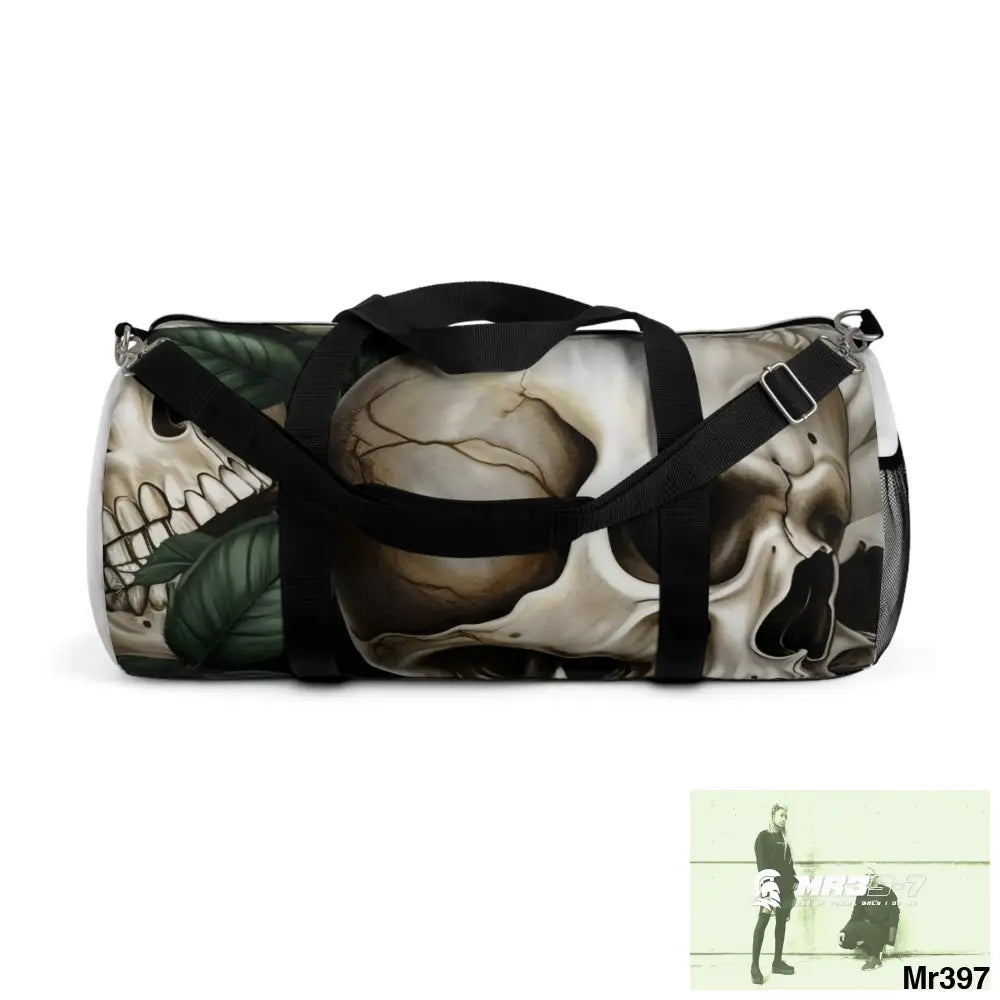 MR39-7 Gothic Skulls & Roses Duffel Bag Large Bags