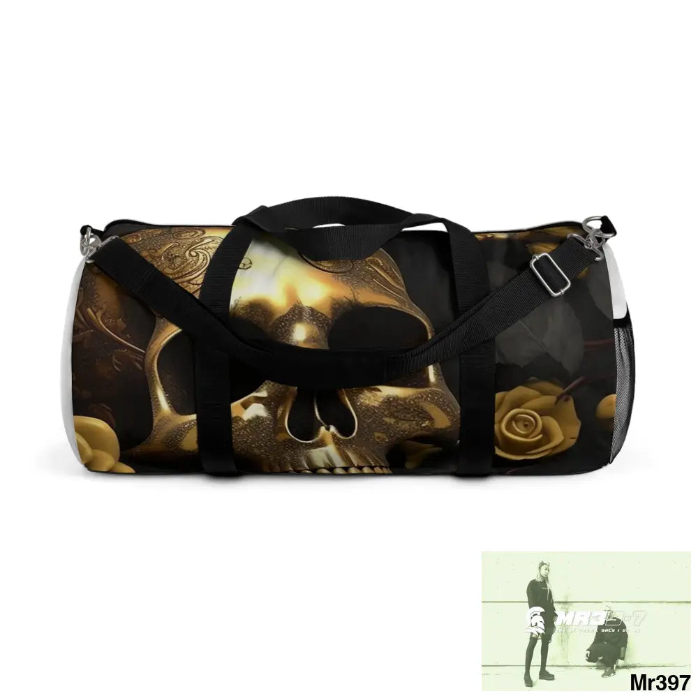 MR39-7 Gothic Skulls & Roses Duffel Bag Large Bags