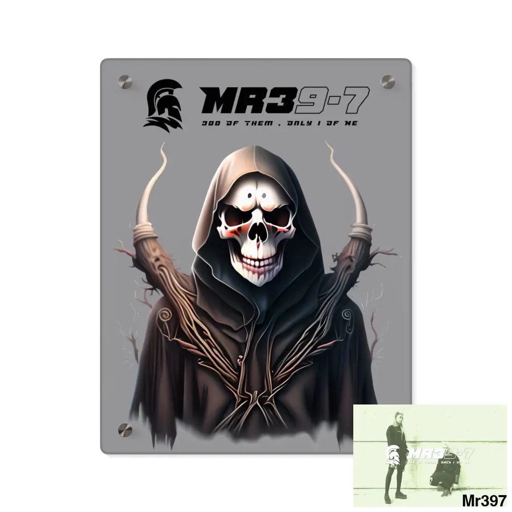 MR39-7 Halloween Reaper Graphic Acrylic Wall Art Panels 11″ x 14″ (Vertical) / 0.25’’ Home Decor