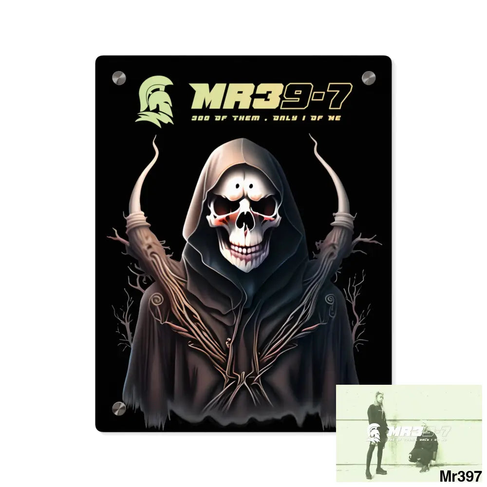 MR39-7 Halloween Reaper Graphic Acrylic Wall Art Panels 11″ x 14″ (Vertical) / 0.25’’ Home Decor
