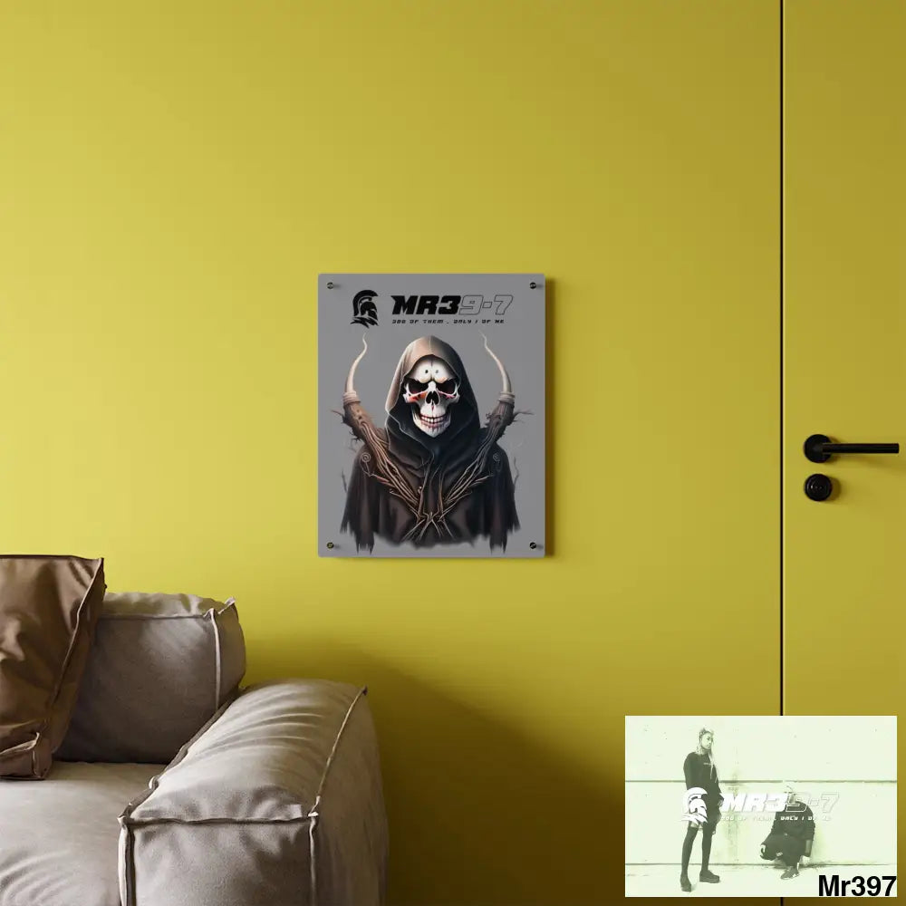 MR39-7 Halloween Reaper Graphic Acrylic Wall Art Panels Home Decor