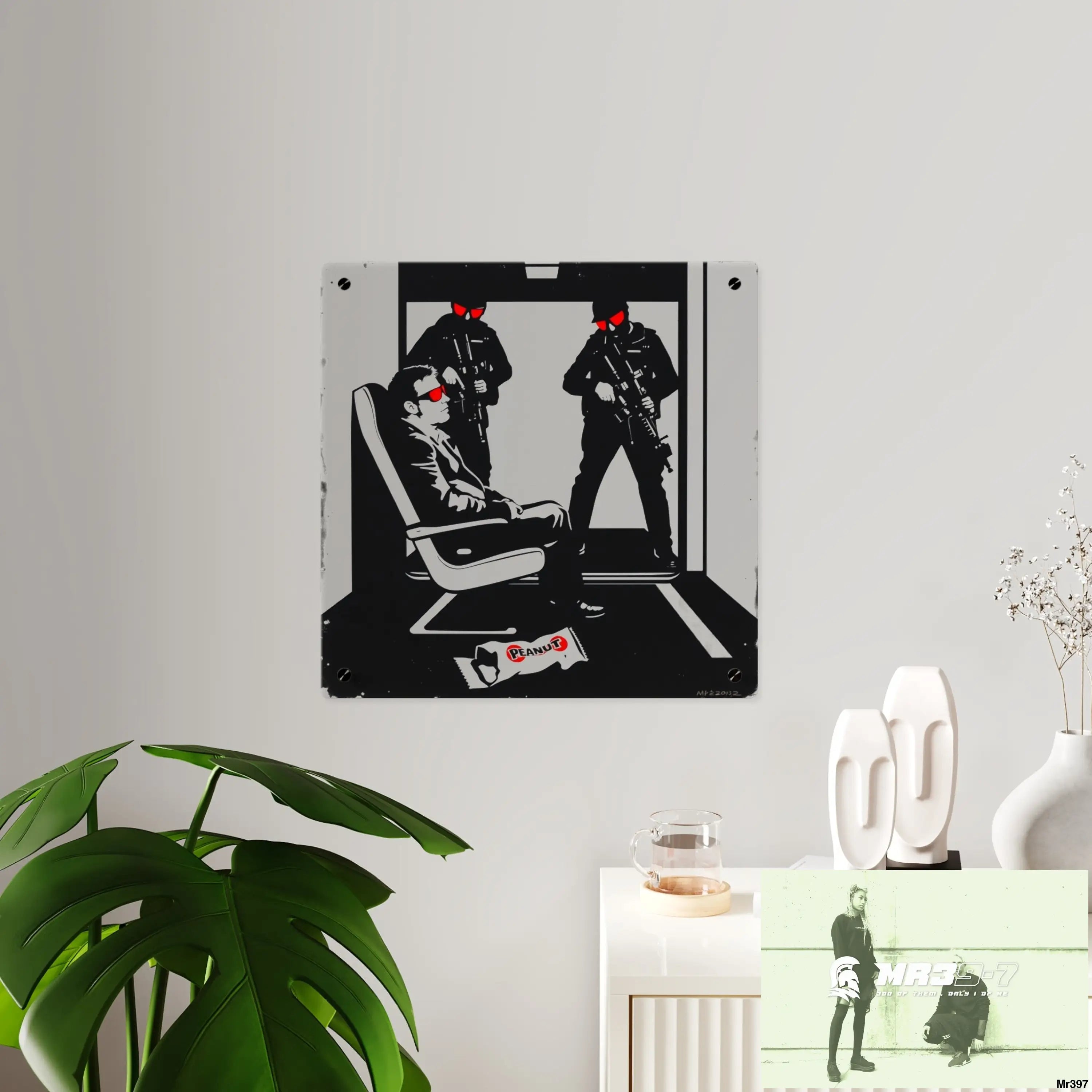 MR39-7 — Heathrow Intercept After the Third SAS Link (Banksy-Style Narrative Acrylic) Limited Edition 14 Acrylic Wall