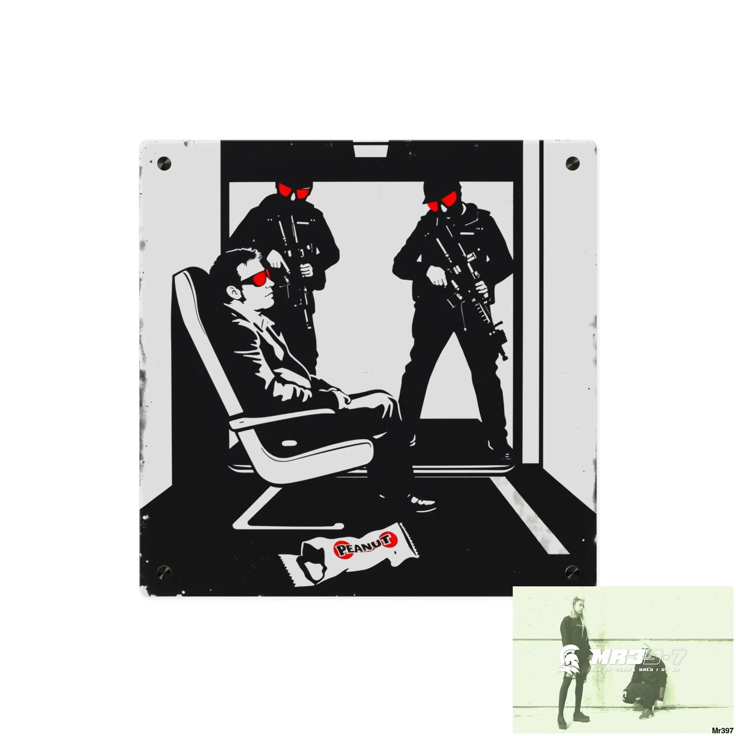 MR39-7 — Heathrow Intercept After the Third SAS Link (Banksy-Style Narrative Acrylic) Limited Edition 14 Acrylic Wall