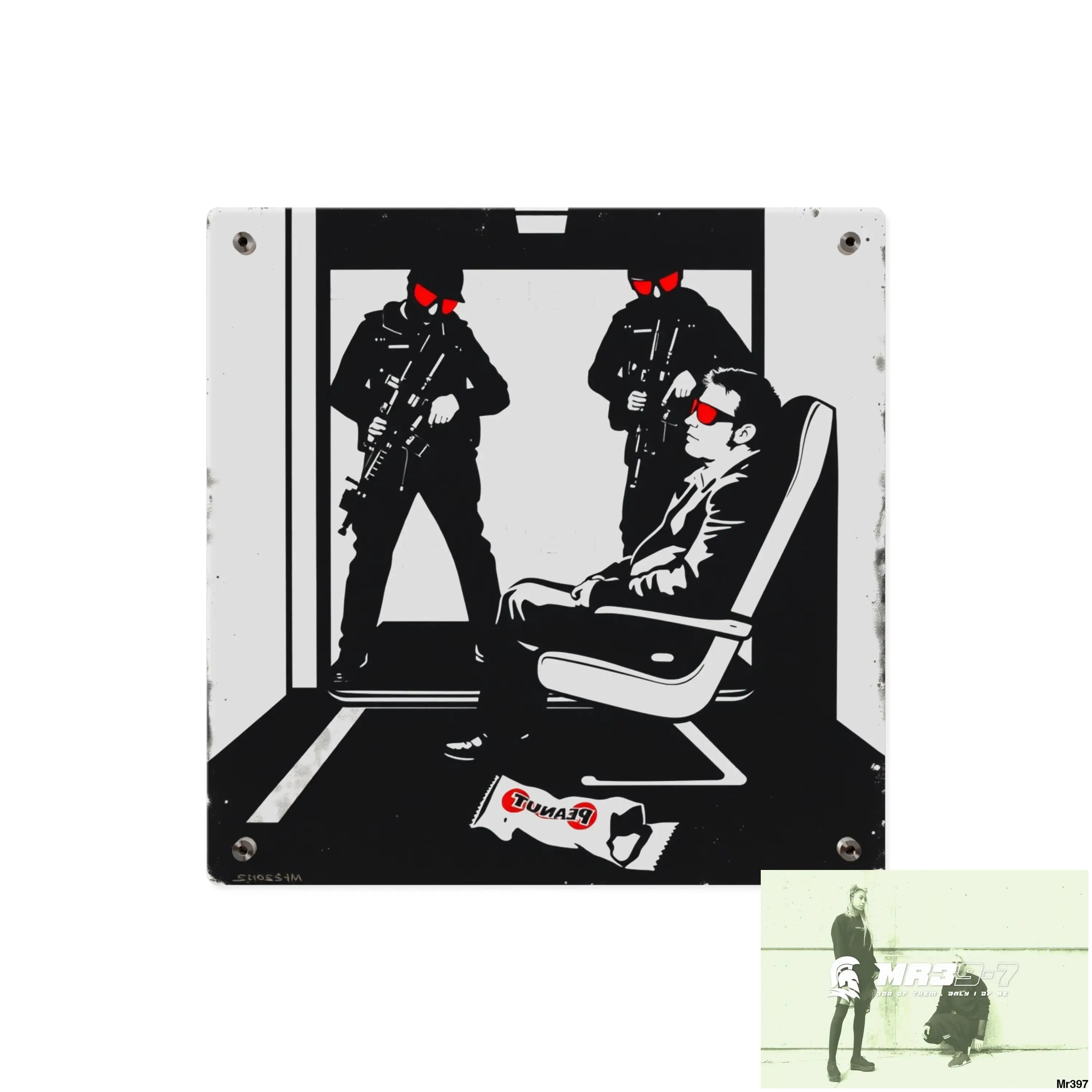 MR39-7 — Heathrow Intercept After the Third SAS Link (Banksy-Style Narrative Acrylic) Limited Edition 14 Acrylic Wall