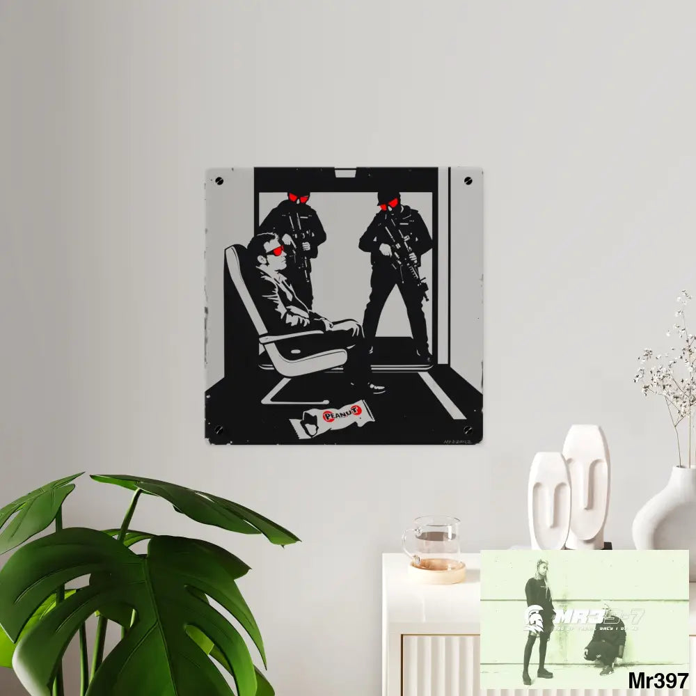 MR39-7 — Heathrow Intercept After the Third SAS Link (Banksy-Style Narrative Acrylic) Limited Edition 14 Acrylic Wall