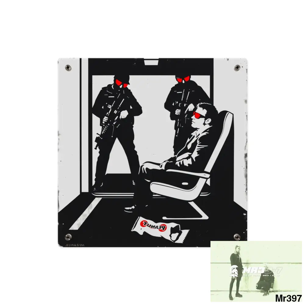 MR39-7 — Heathrow Intercept After the Third SAS Link (Banksy-Style Narrative Acrylic) Limited Edition 14 Acrylic Wall