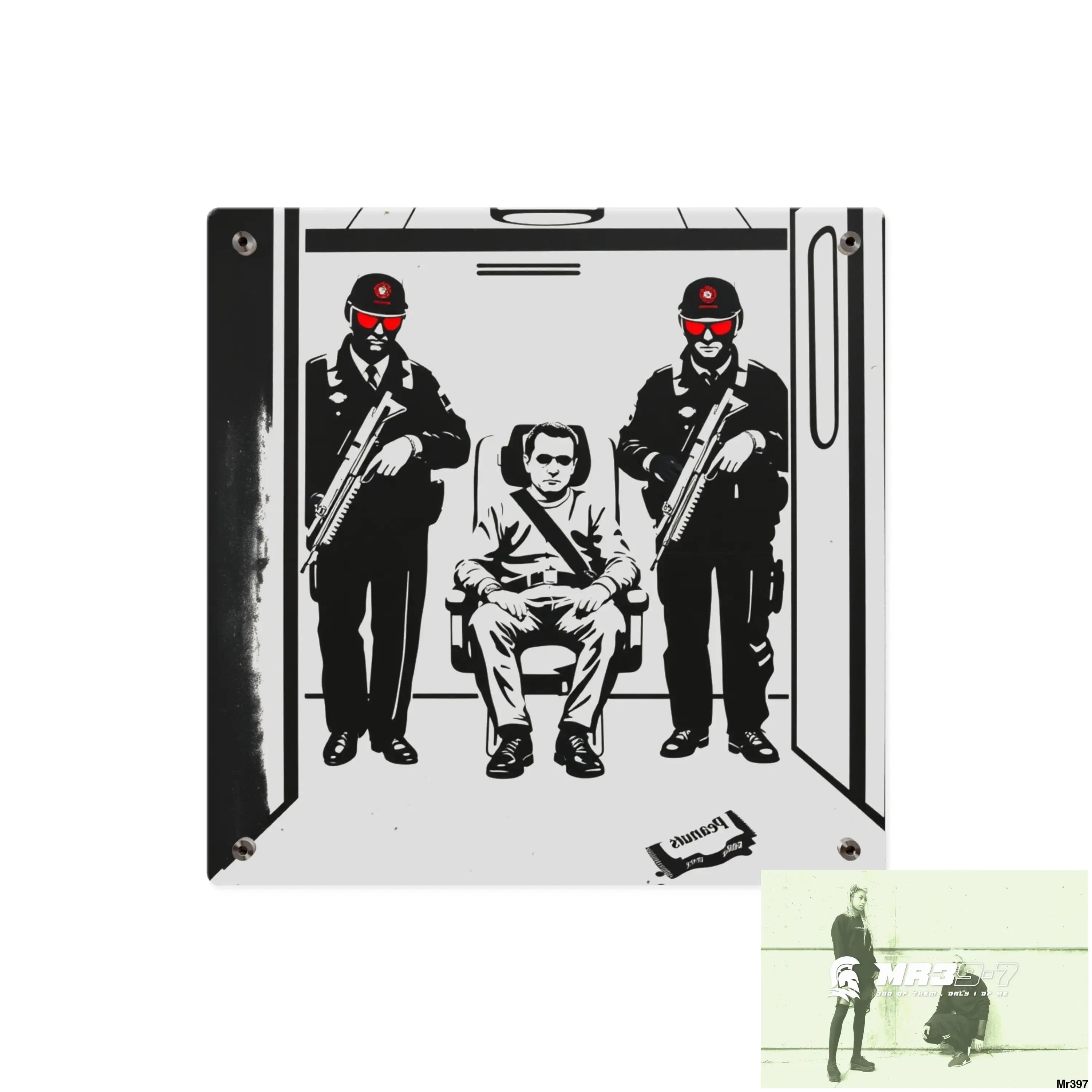 MR39-7 — Heathrow Intercept After the Third SAS Link (Banksy-Style Narrative Acrylic) Limited Edition 15 Acrylic Wall