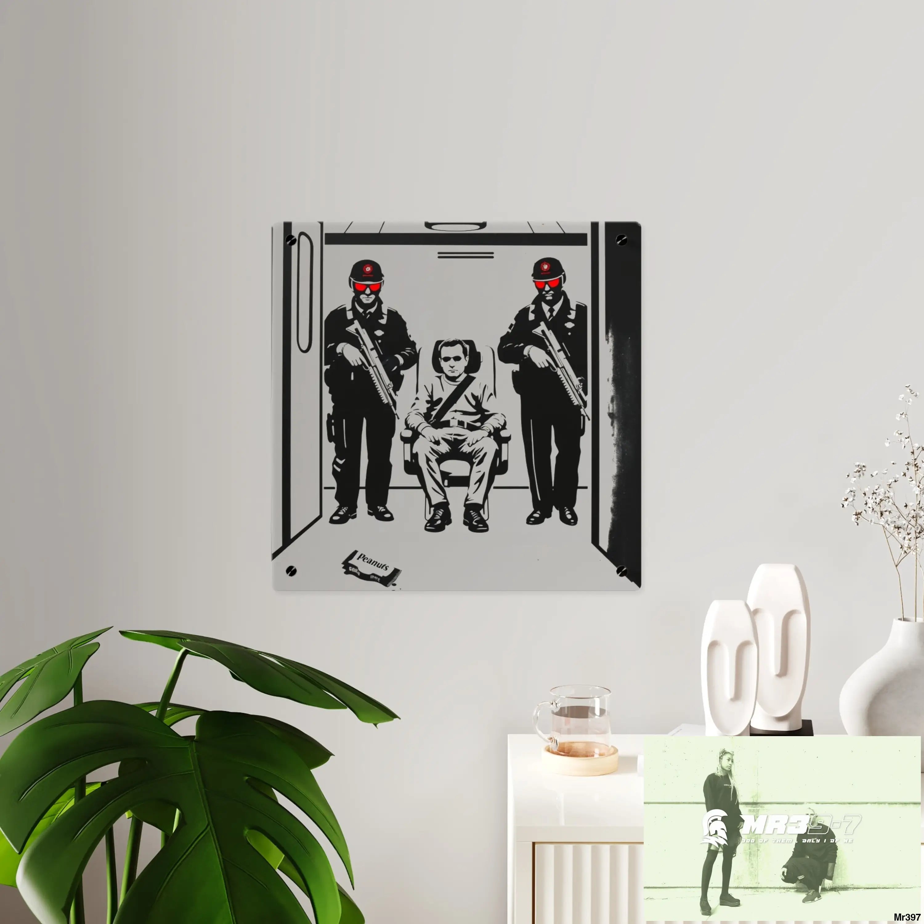 MR39-7 — Heathrow Intercept After the Third SAS Link (Banksy-Style Narrative Acrylic) Limited Edition 15 Acrylic Wall