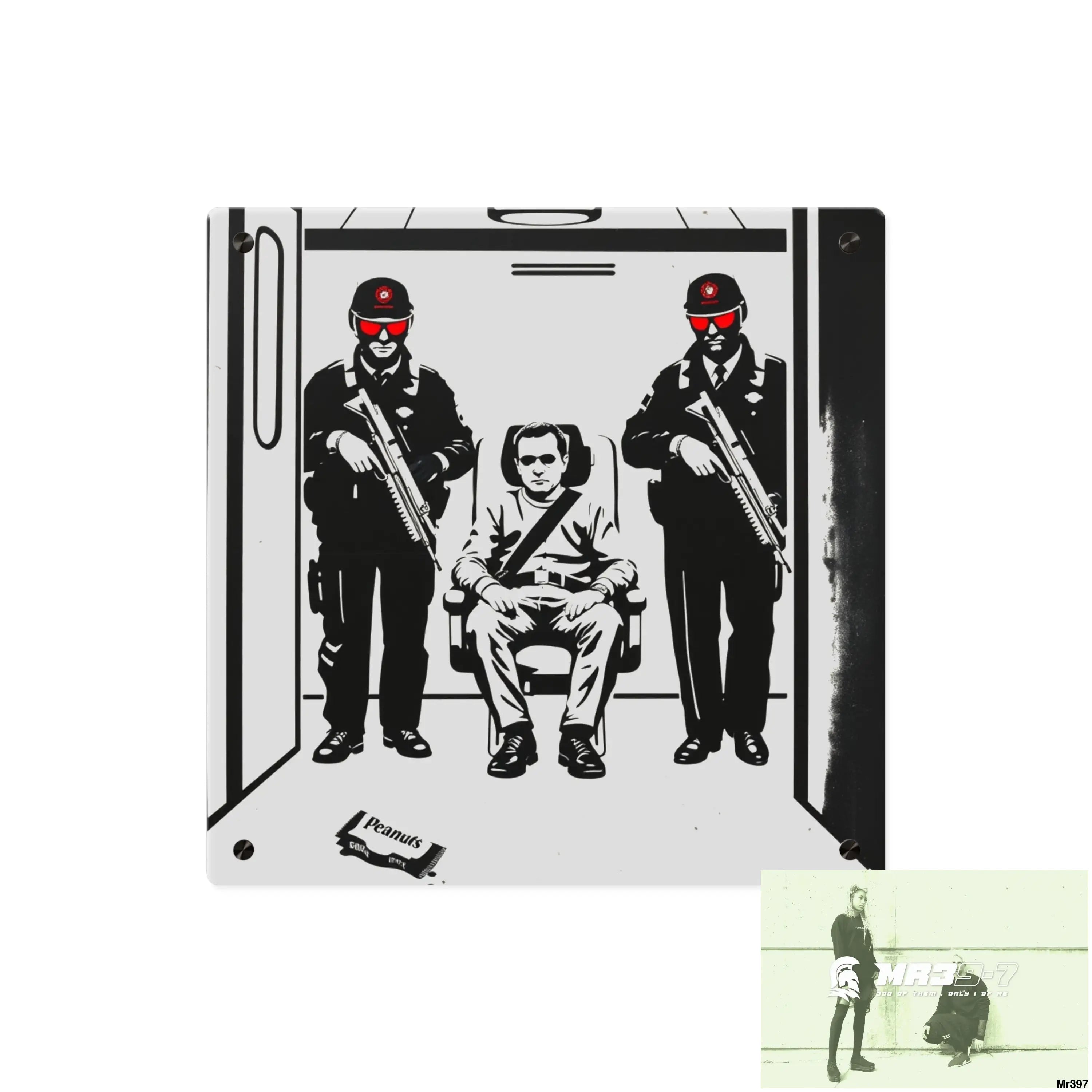 MR39-7 — Heathrow Intercept After the Third SAS Link (Banksy-Style Narrative Acrylic) Limited Edition 15 Acrylic Wall