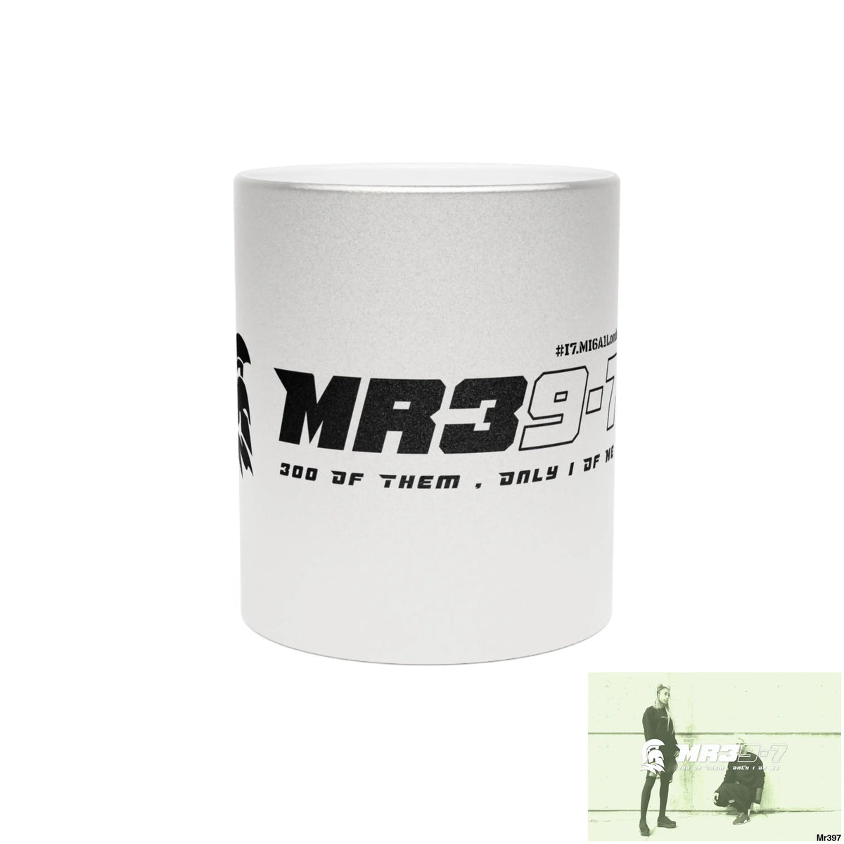 MR39-7 #I7.MI6A1London Metallic Mug (Silver\Gold) 11oz / Silver Mug