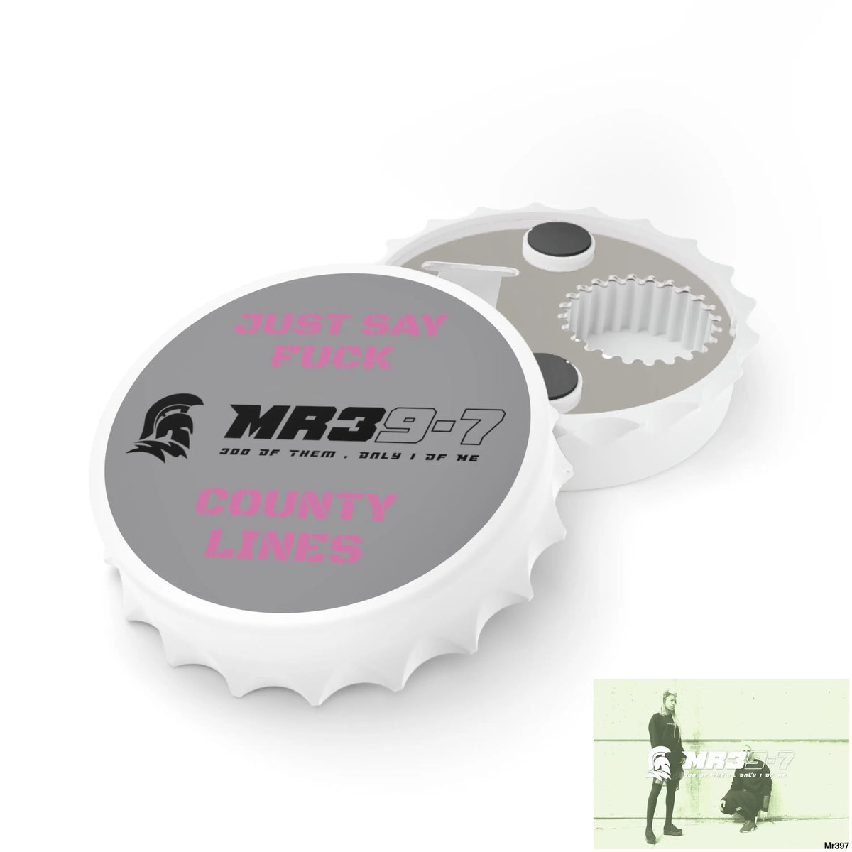 MR39-7 Just Say Fuck County Lines Bottle Opener One size / White Accessories