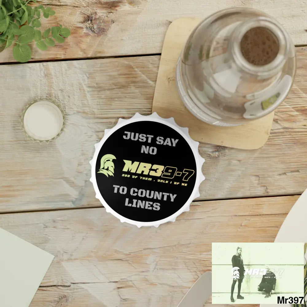 MR39-7 Just Say No To County Lines Bottle Opener One size / White Accessories