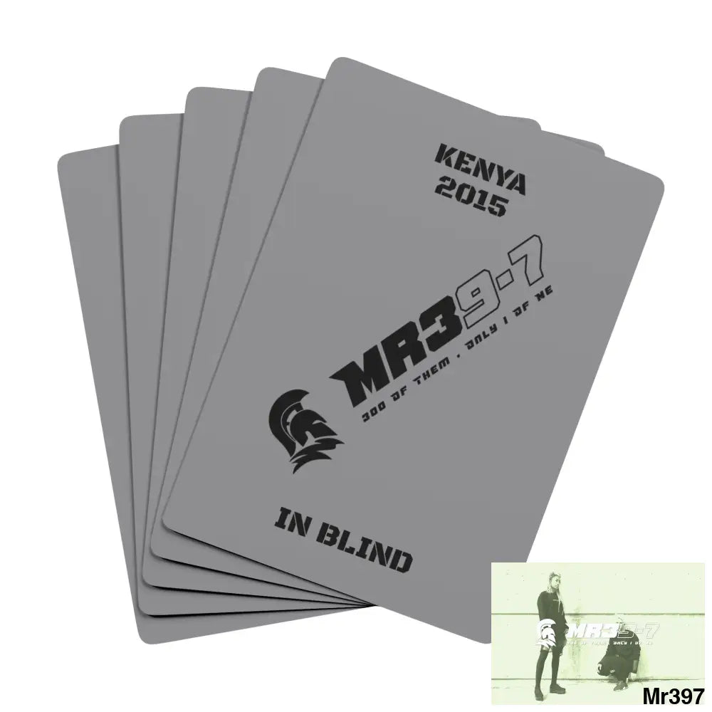 Mr39-7 Kenya In Blind Ltd Edition Custom Poker Cards 2.5’’ x 3.5’’ / White / Semi Glossy Paper products