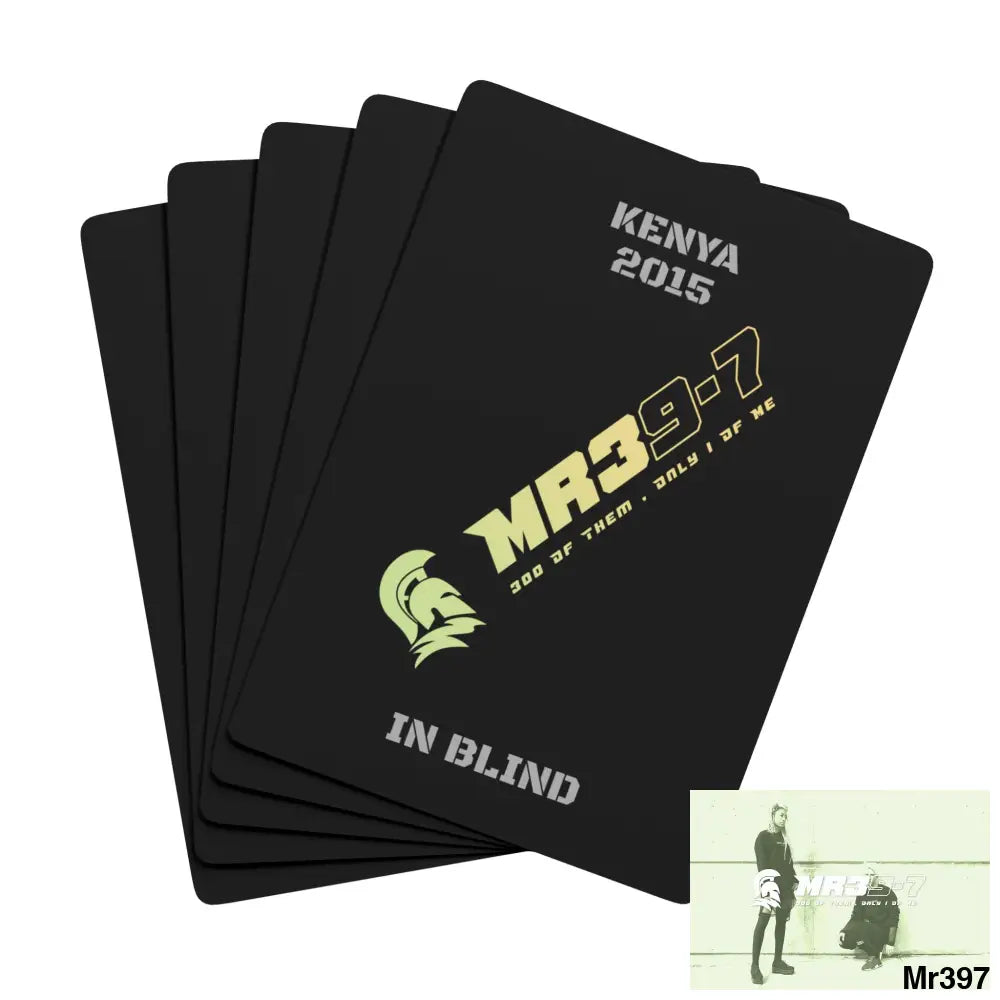 Mr39-7 Kenya In Blind Ltd Edition Custom Poker Cards 2.5’’ x 3.5’’ / White / Semi Glossy Paper products