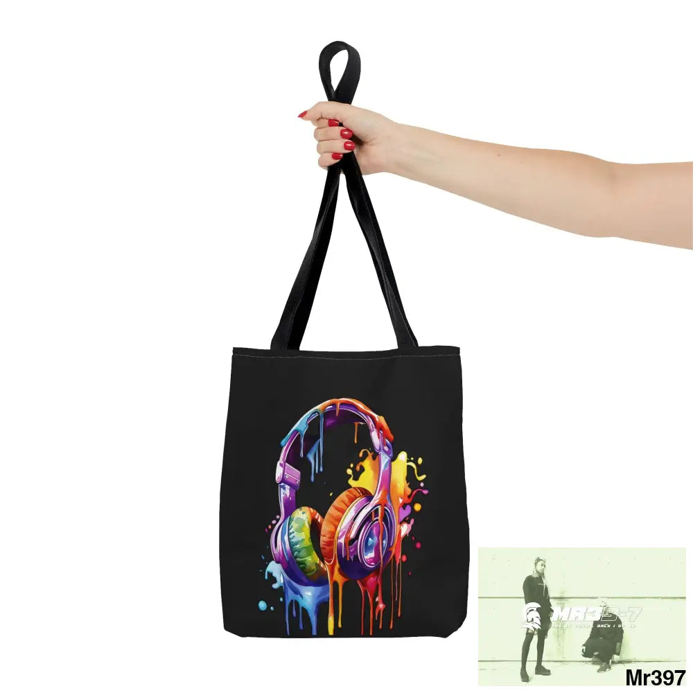 MR39-7 Melting Headphones Tote Bag (AOP) Bags