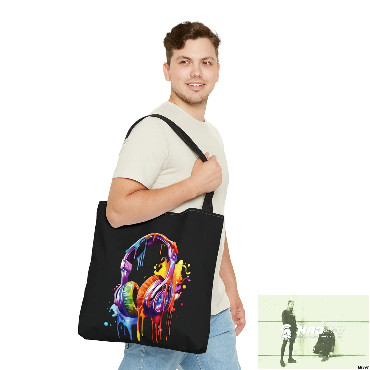MR39-7 Melting Headphones Tote Bag (AOP) Bags