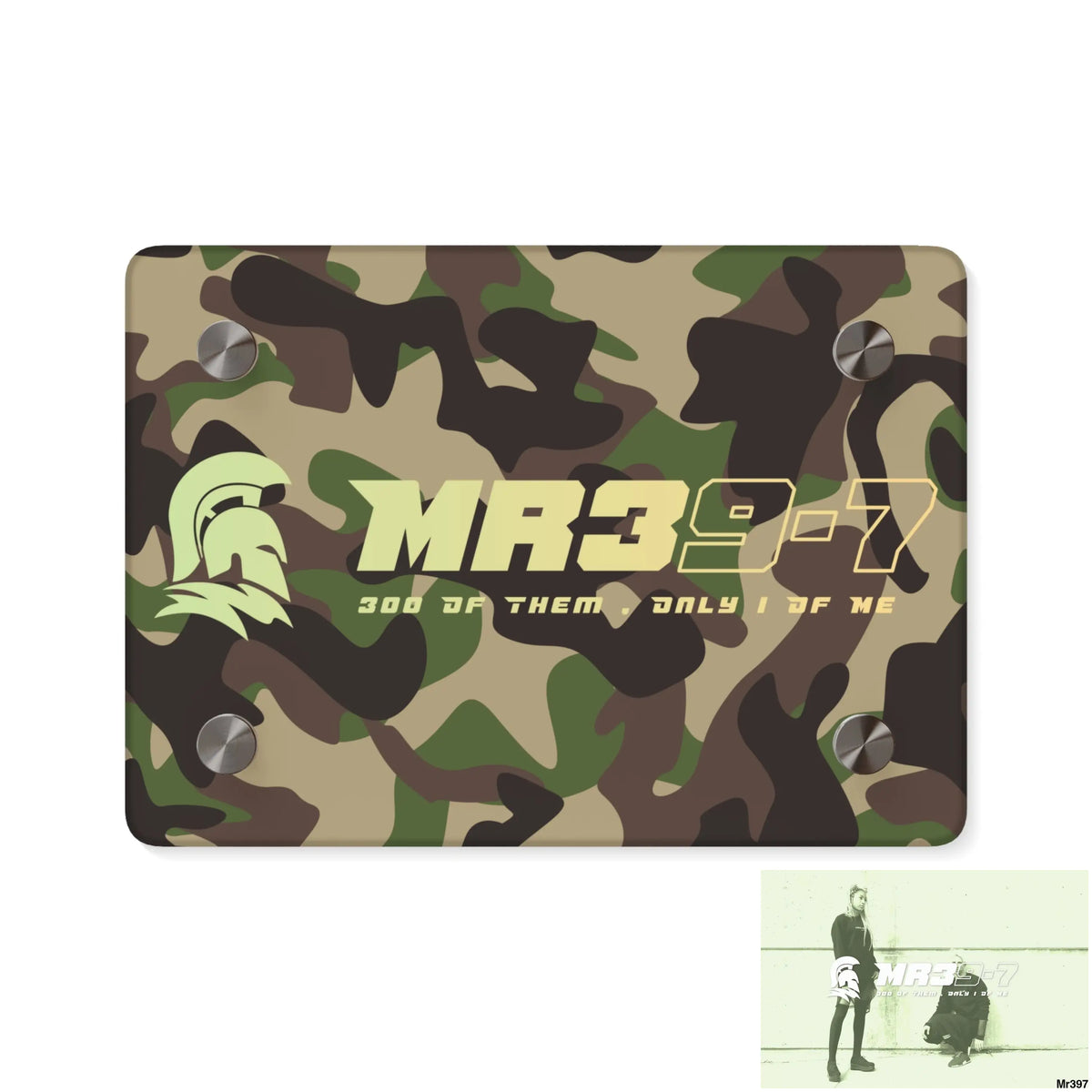 MR39-7 Military Mentality 1991 Style Acrylic Wall Art Panels 7’’ x 5’’ (Horizontal) / 0.25’’ Home Decor