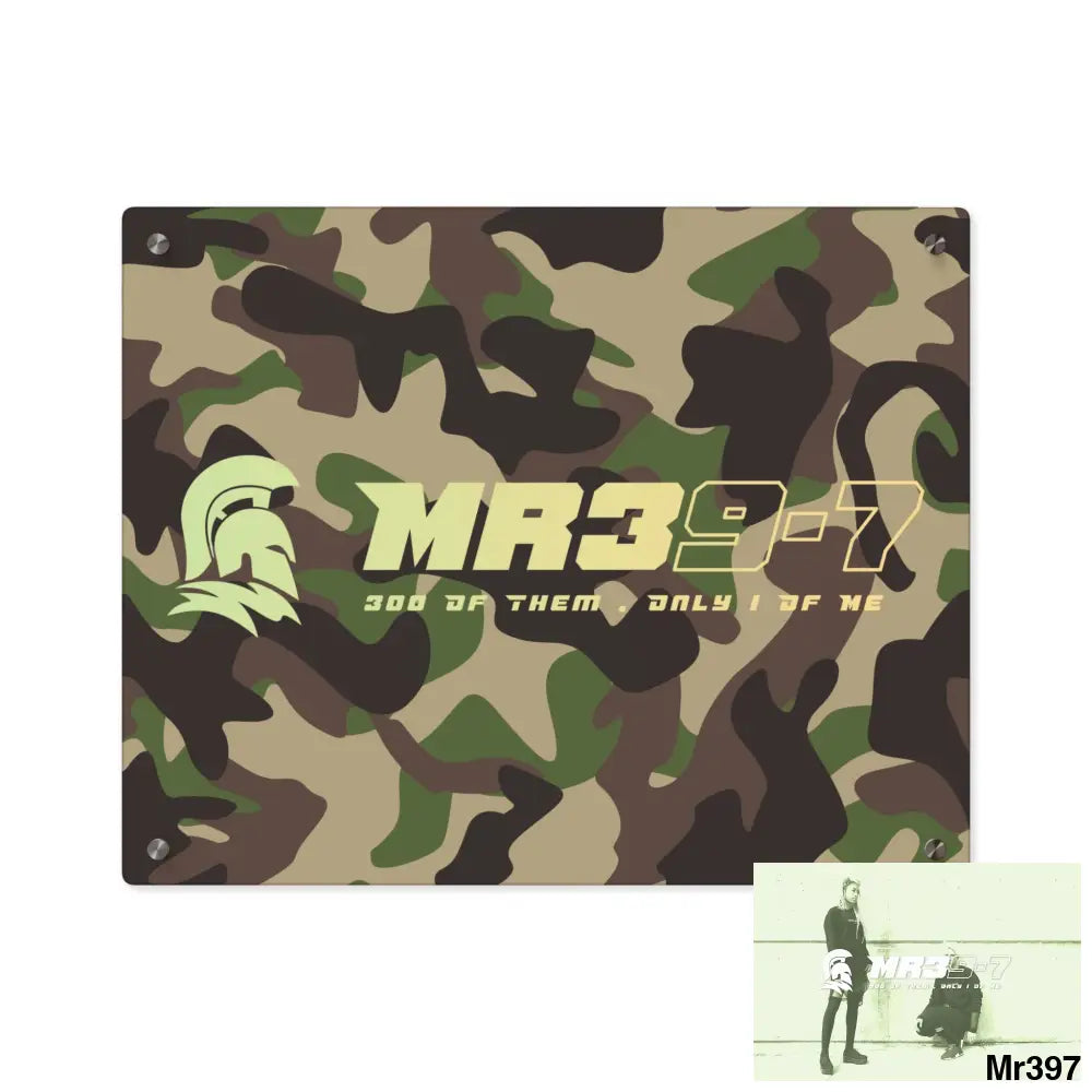 MR39-7 Military Mentality 1991 Style Acrylic Wall Art Panels 20″ x 16″ (Horizontal) / 0.25’’ Home Decor