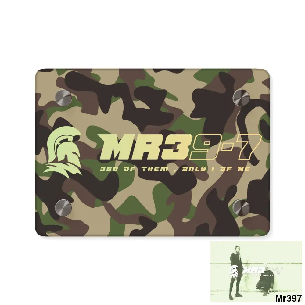 MR39-7 Military Mentality 1991 Style Acrylic Wall Art Panels 7’’ x 5’’ (Horizontal) / 0.25’’ Home Decor