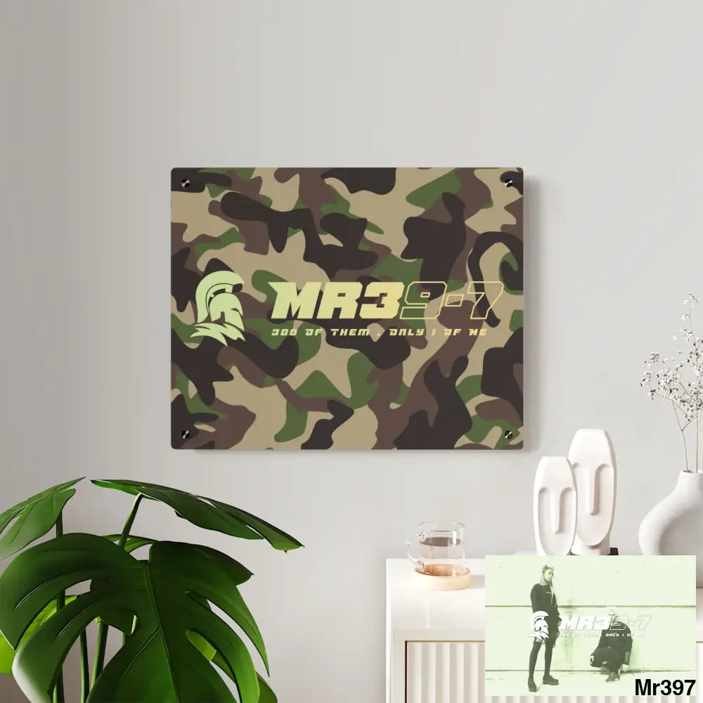 MR39-7 Military Mentality 1991 Style Acrylic Wall Art Panels Home Decor