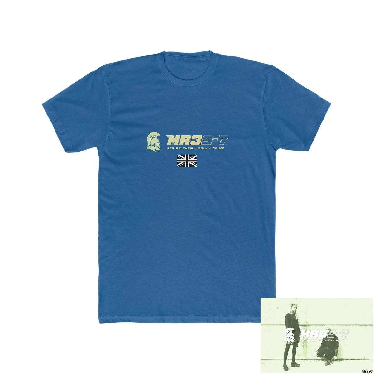 MR39-7 My Life My Death(s) Their Plans Failed Tactical GB 2001-2024 Men’s Cotton Crew Tee Solid Cool Blue / S T-Shirt