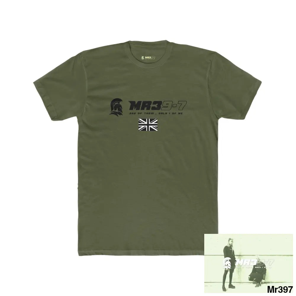 Mr39-7 My Life My Deaths Their Plans failed Tactical GB Heavy Cotton Crew Tee Solid Military Green / XS T-Shirt