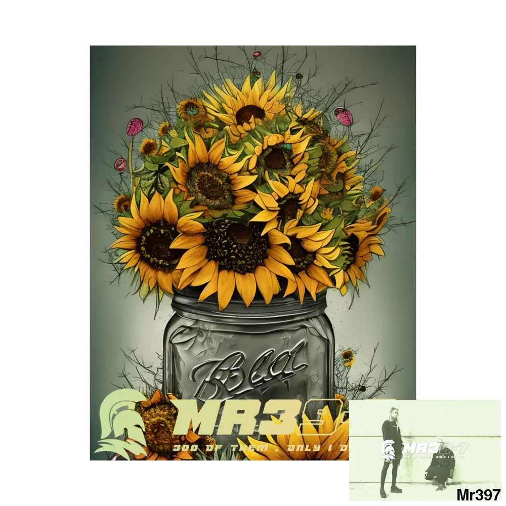 Mr39-7 Relax Fantasy Summer Landscape in a Mason Jar Matte Vertical Posters Poster