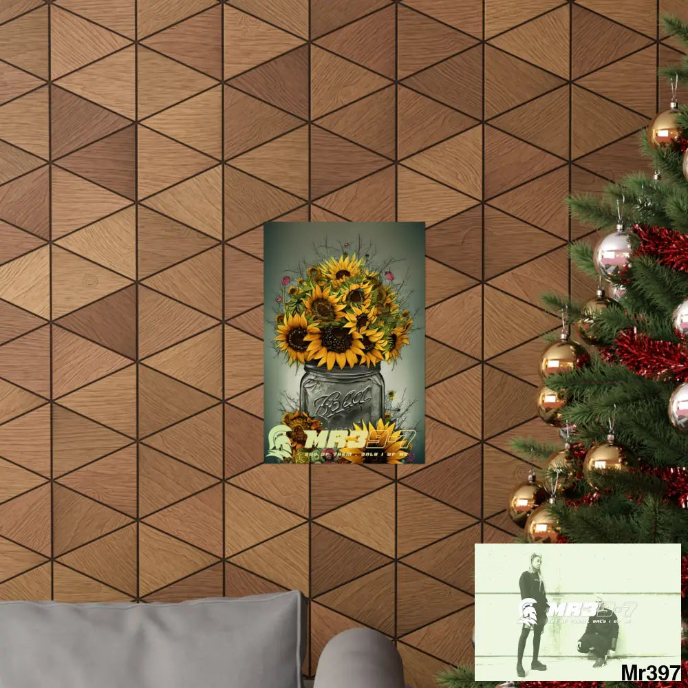 Mr39-7 Relax Fantasy Summer Landscape in a Mason Jar Matte Vertical Posters Poster