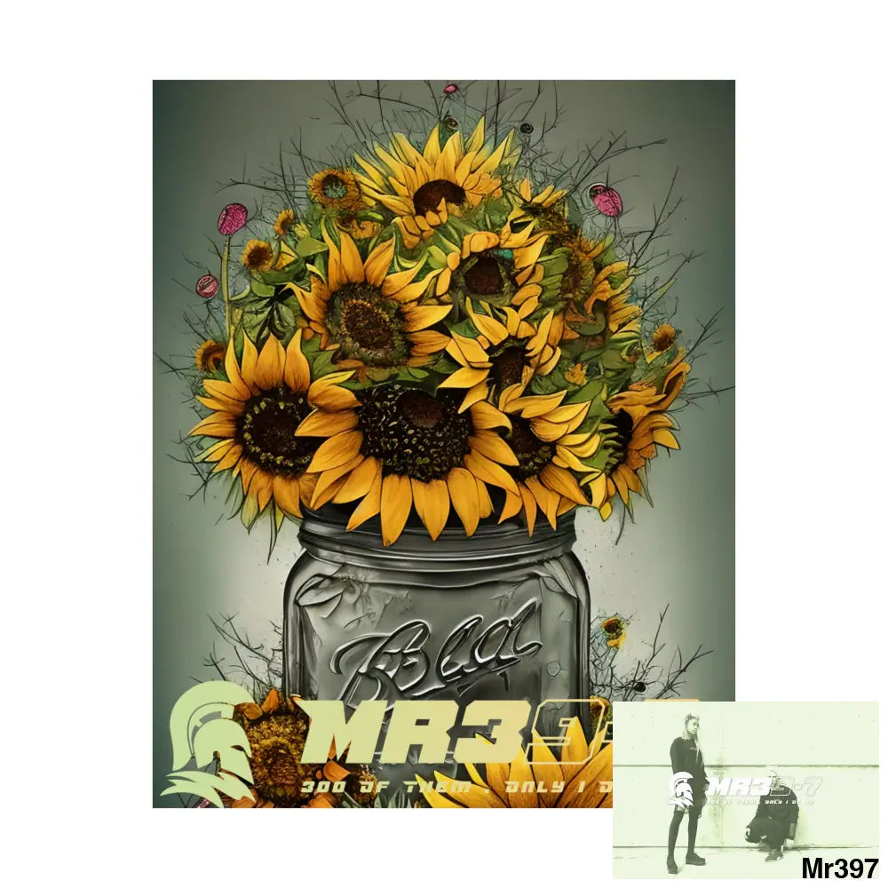 Mr39-7 Relax Fantasy Summer Landscape in a Mason Jar Matte Vertical Posters Poster