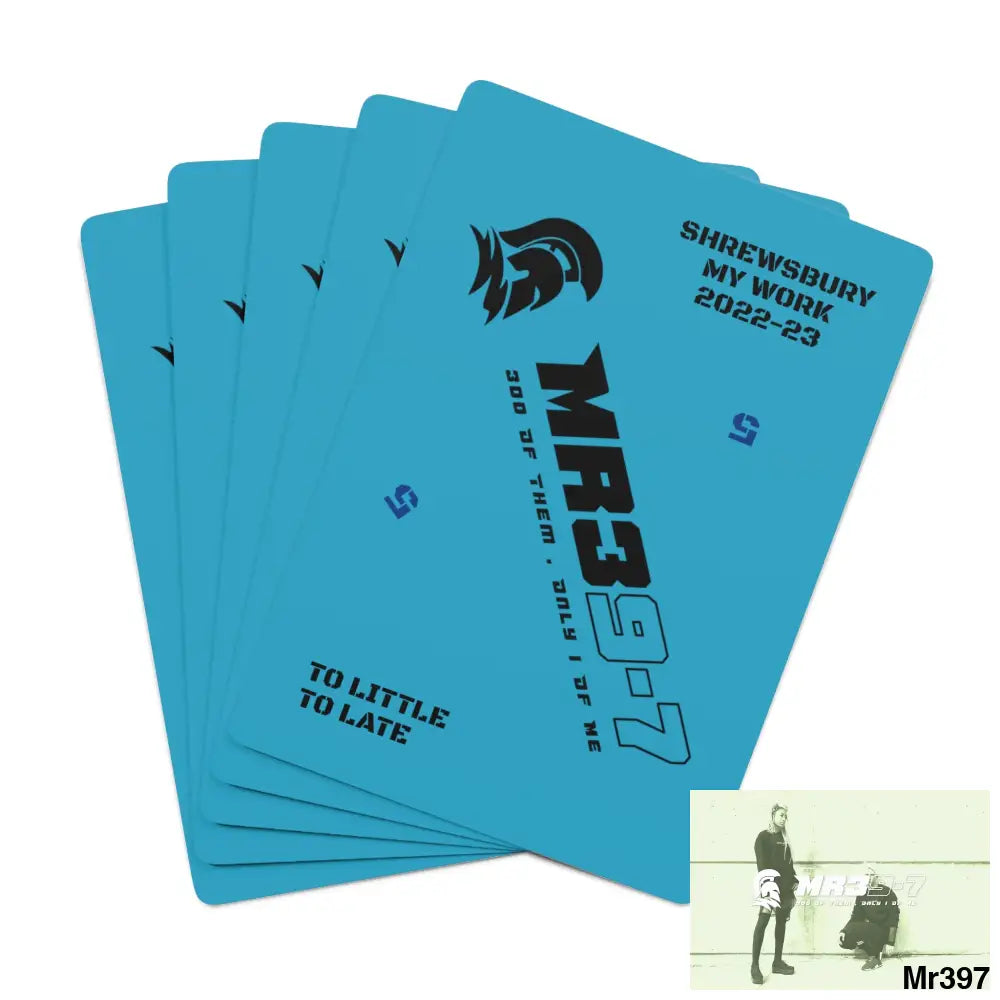 MR39-7 Shrewsbury my work Ltd Edition total Font size 99 + me 100 Custom Poker Cards 2.47’’ x 3.47’’ / White / Semi