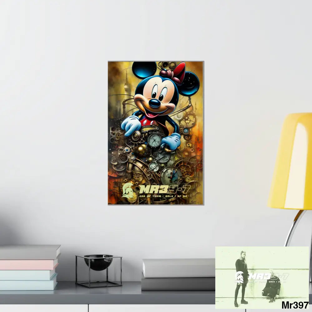 MR39-7 SuperResolution Micky Mouse Steampunk Graphic Matte Vertical Posters 12″ x 18″ / Matte Poster