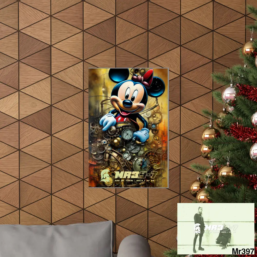 MR39-7 SuperResolution Micky Mouse Steampunk Graphic Matte Vertical Posters Poster