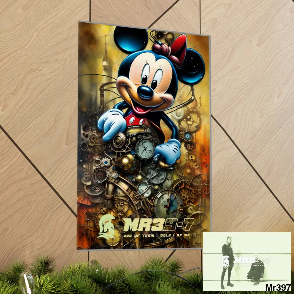 MR39-7 SuperResolution Micky Mouse Steampunk Graphic Matte Vertical Posters Poster