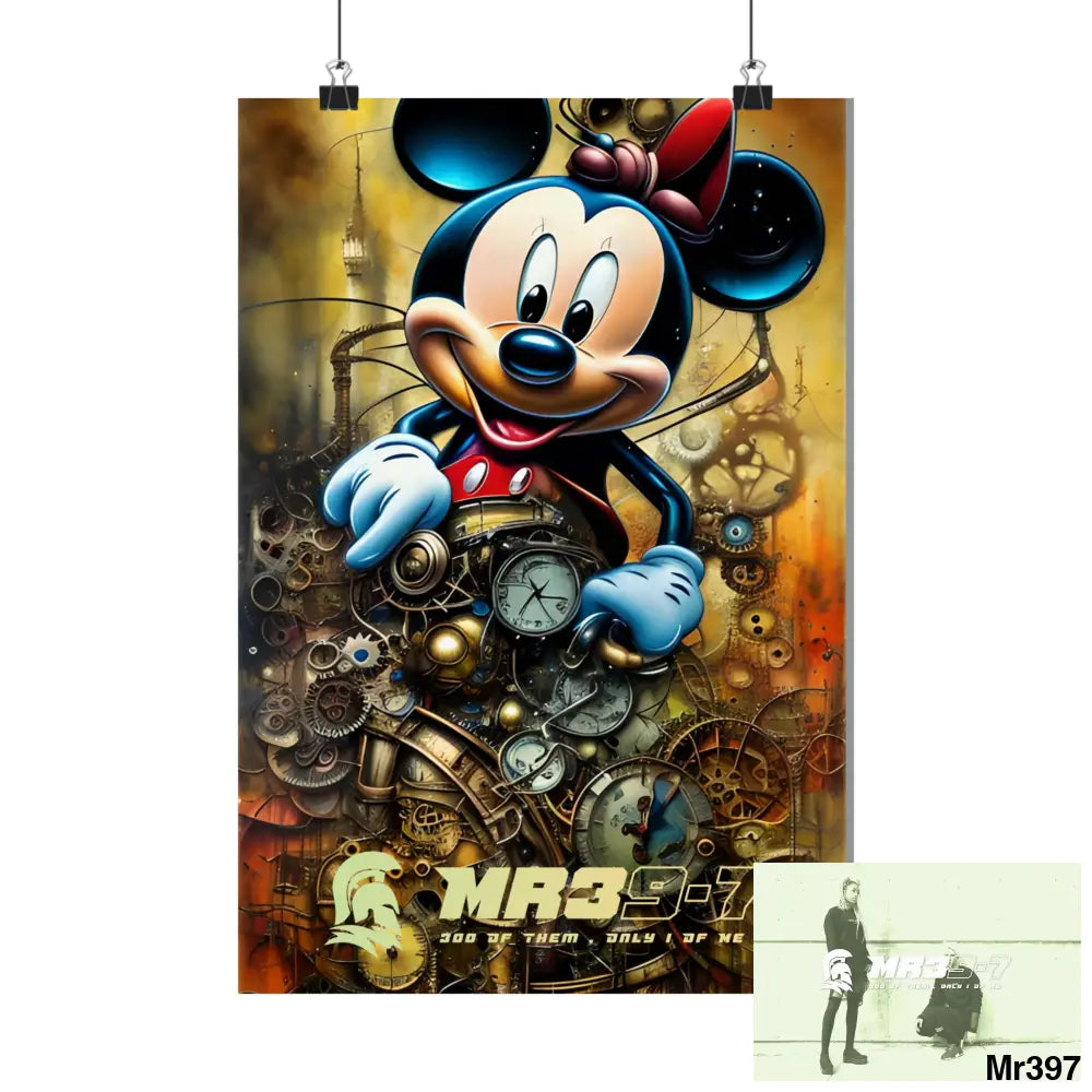MR39-7 SuperResolution Micky Mouse Steampunk Graphic Matte Vertical Posters Poster