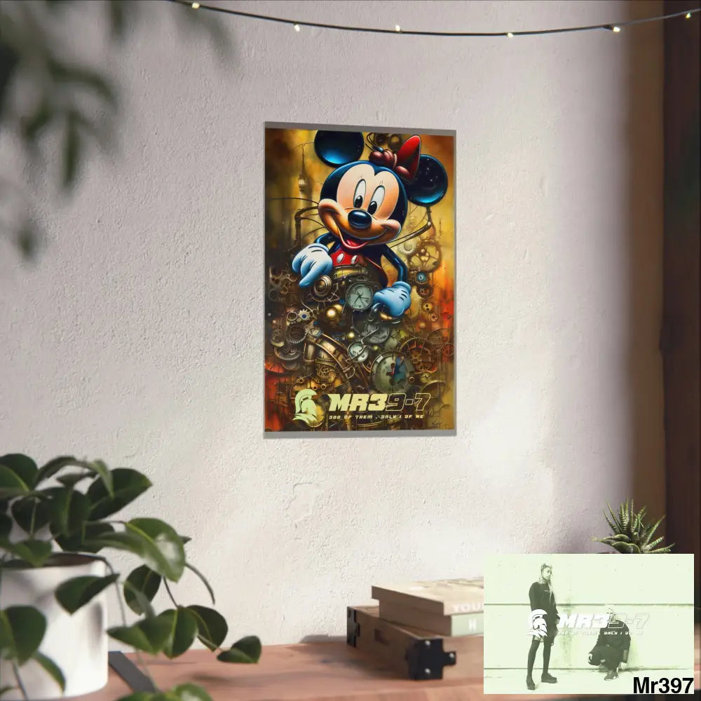 MR39-7 SuperResolution Micky Mouse Steampunk Graphic Matte Vertical Posters Poster