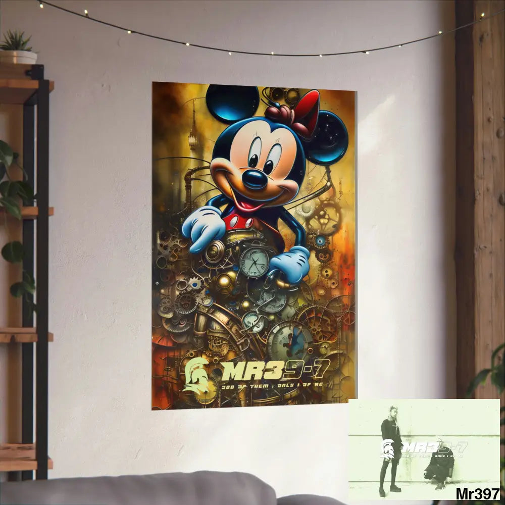 MR39-7 SuperResolution Micky Mouse Steampunk Graphic Matte Vertical Posters Poster