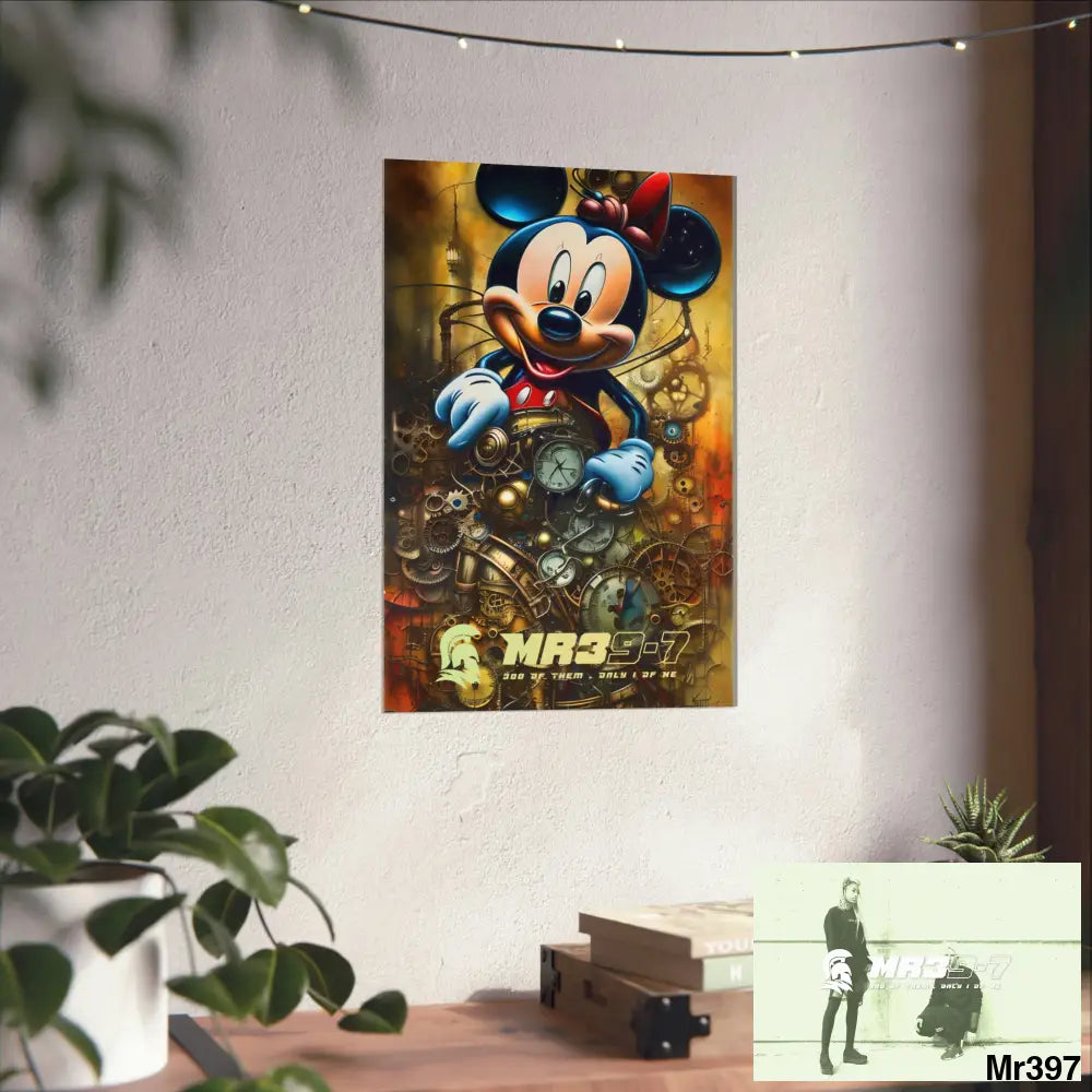 MR39-7 SuperResolution Micky Mouse Steampunk Graphic Matte Vertical Posters Poster