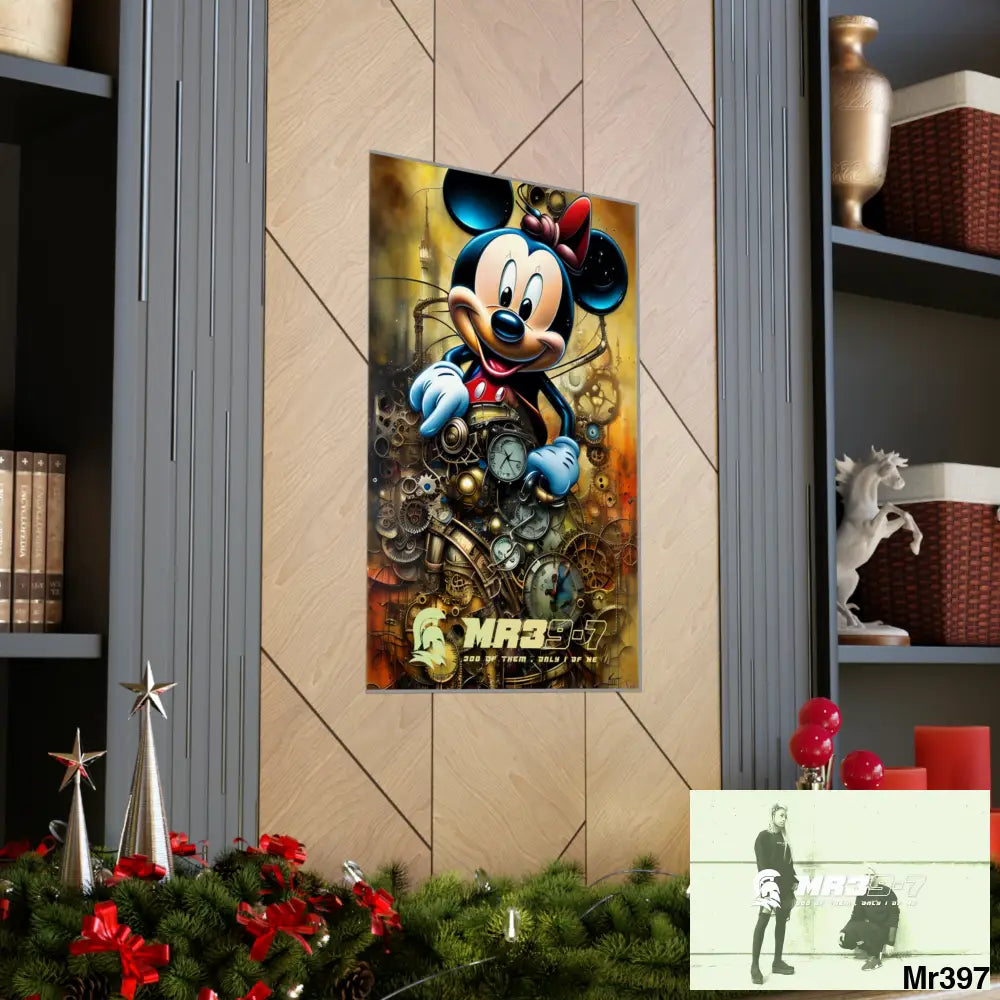 MR39-7 SuperResolution Micky Mouse Steampunk Graphic Matte Vertical Posters Poster