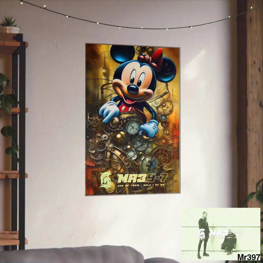 MR39-7 SuperResolution Micky Mouse Steampunk Graphic Matte Vertical Posters Poster